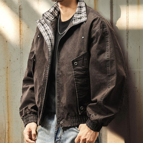 Classic Check Collar Jacket P1820